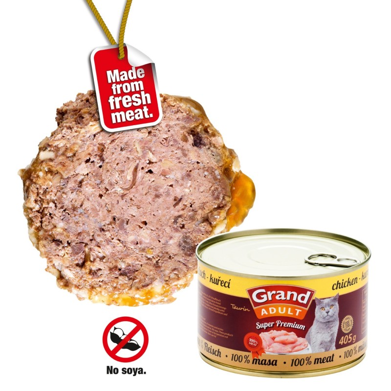 GRAND pour chat au poulet (6x405g)