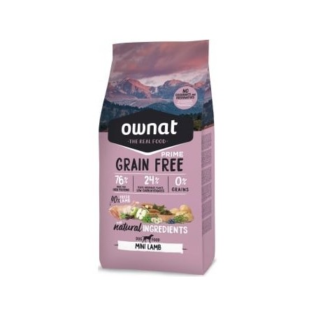 Ownat Grain Free Mini Lamb (le lot de 4 x 3kg soit 12kg)