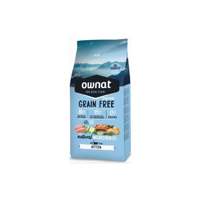 Ownat Kitten Grain Free (3 sacs de 3kg soit 9kg)