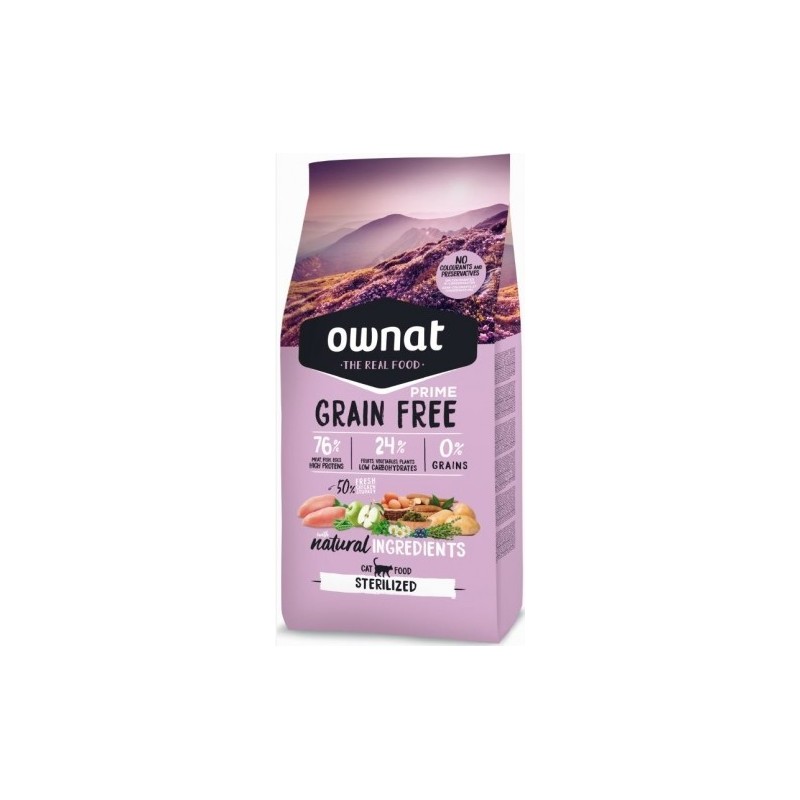 Ownat Chat Sterilized Grain Free (1 sac de 3kg ou de 8kg)