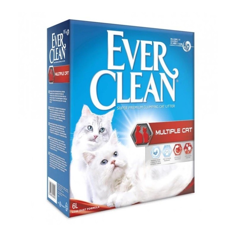 Litière Everclean Multichat agglomérante 6L