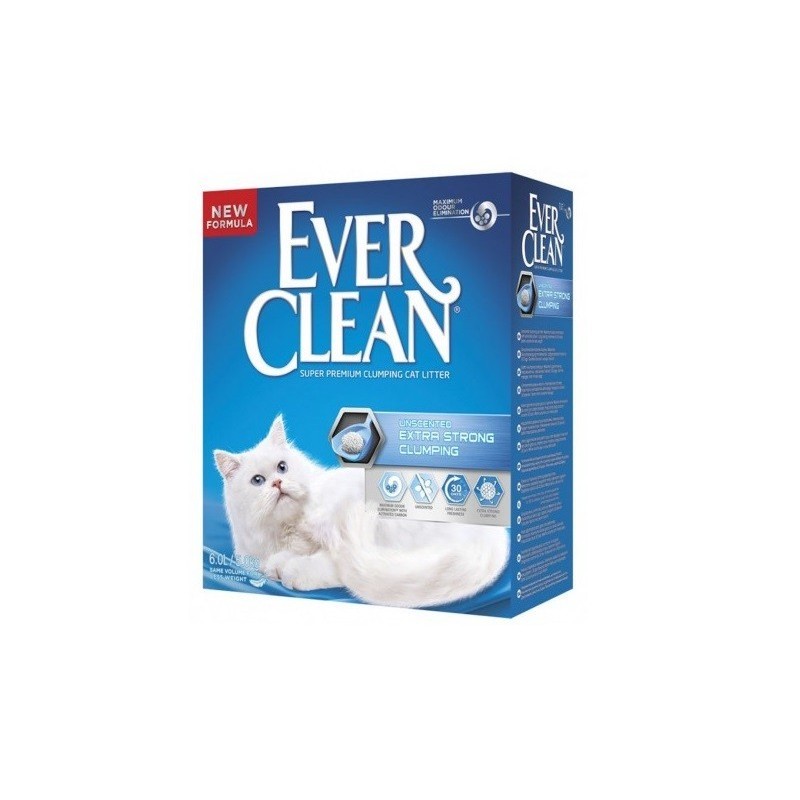 Litière Everclean extra agglomérante (6L ou 10L)