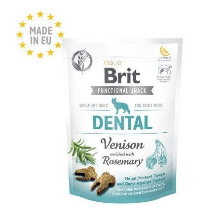 Brit Snack Functional Dental Chevreuil et Romarin 150GR