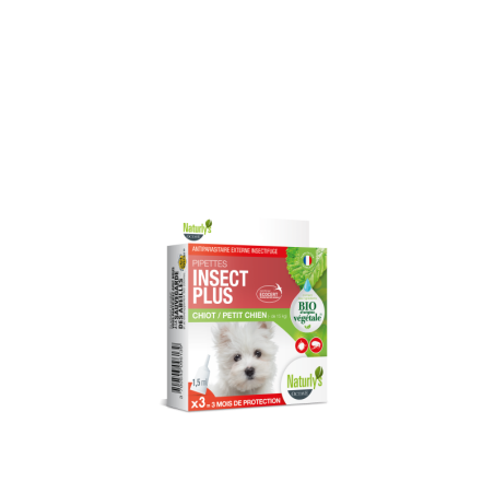 Pipette antiparasitaire Chiot/Petit chien (-15kg) Naturlys