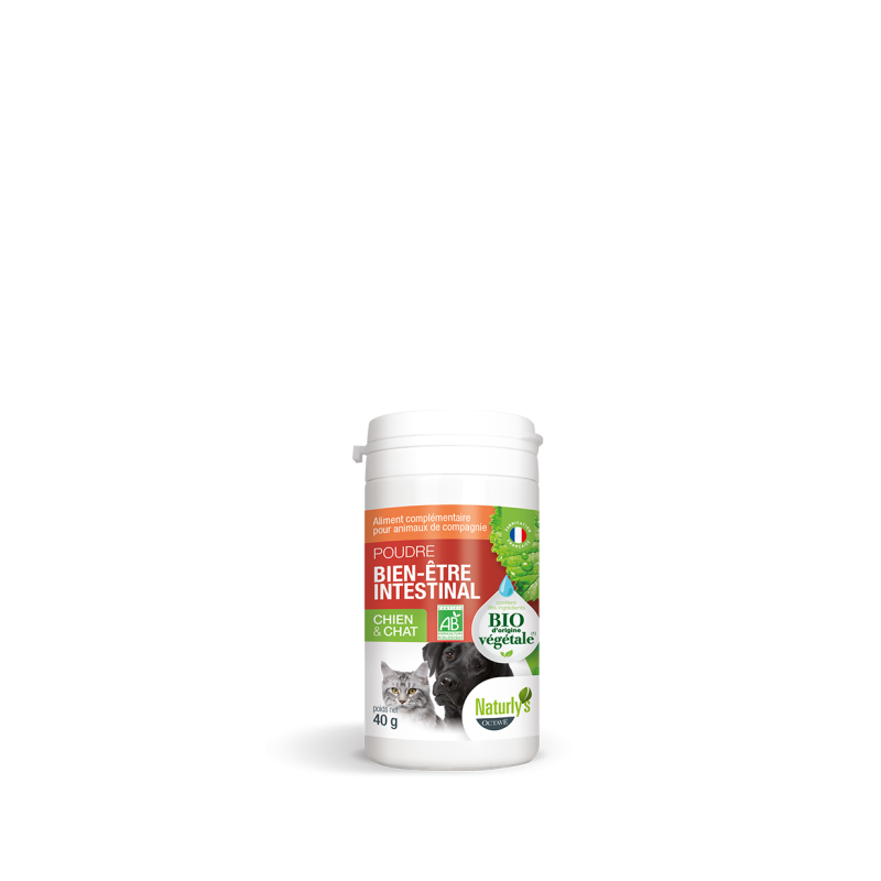 Poudre Bien être intestinal Chien et Chat Naturlys 40g